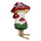 Old World Christmas 4.0 Inch Clip On Mushroom Christmas Tree Ornament , Ornament Red Cap Good Fortune Fungi